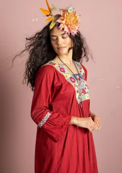 Hot Gudrun Sjödén Webkleid „Kristina“ aus Bio-Baumwolle mohn