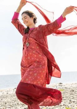 Best Gudrun Sjödén Webkleid „Neela“ aus Bio-Baumwolle sandgrün