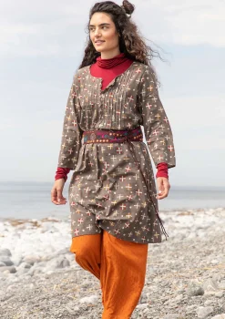 Best Gudrun Sjödén Webkleid „Neela“ aus Bio-Baumwolle sandgrün