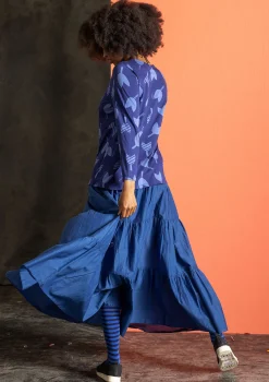 Flash Sale Gudrun Sjödén Webrock aus Baumwolle/Seide indigoblau