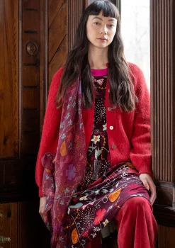 Fashion Gudrun Sjödén Webschal „Fyrverkeri“ aus Wolle schwarz