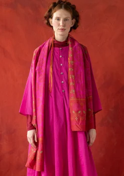 Best Sale Gudrun Sjödén Webschal „Kamelia“ aus Bio-Baumwolle/Seide indigoblau