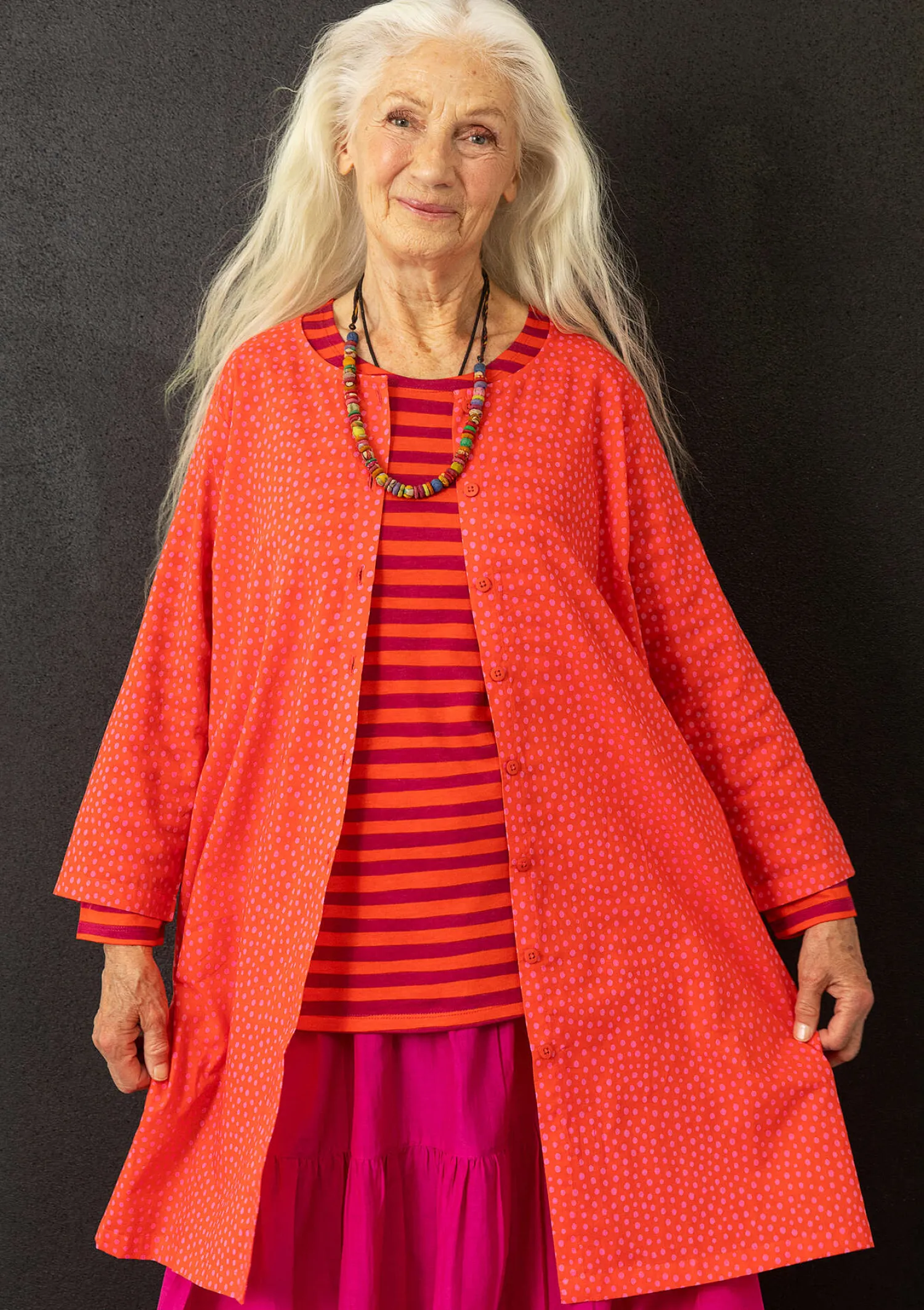 Store Gudrun Sjödén Webtunika „Monika“ aus Bio-Baumwolle schwarz