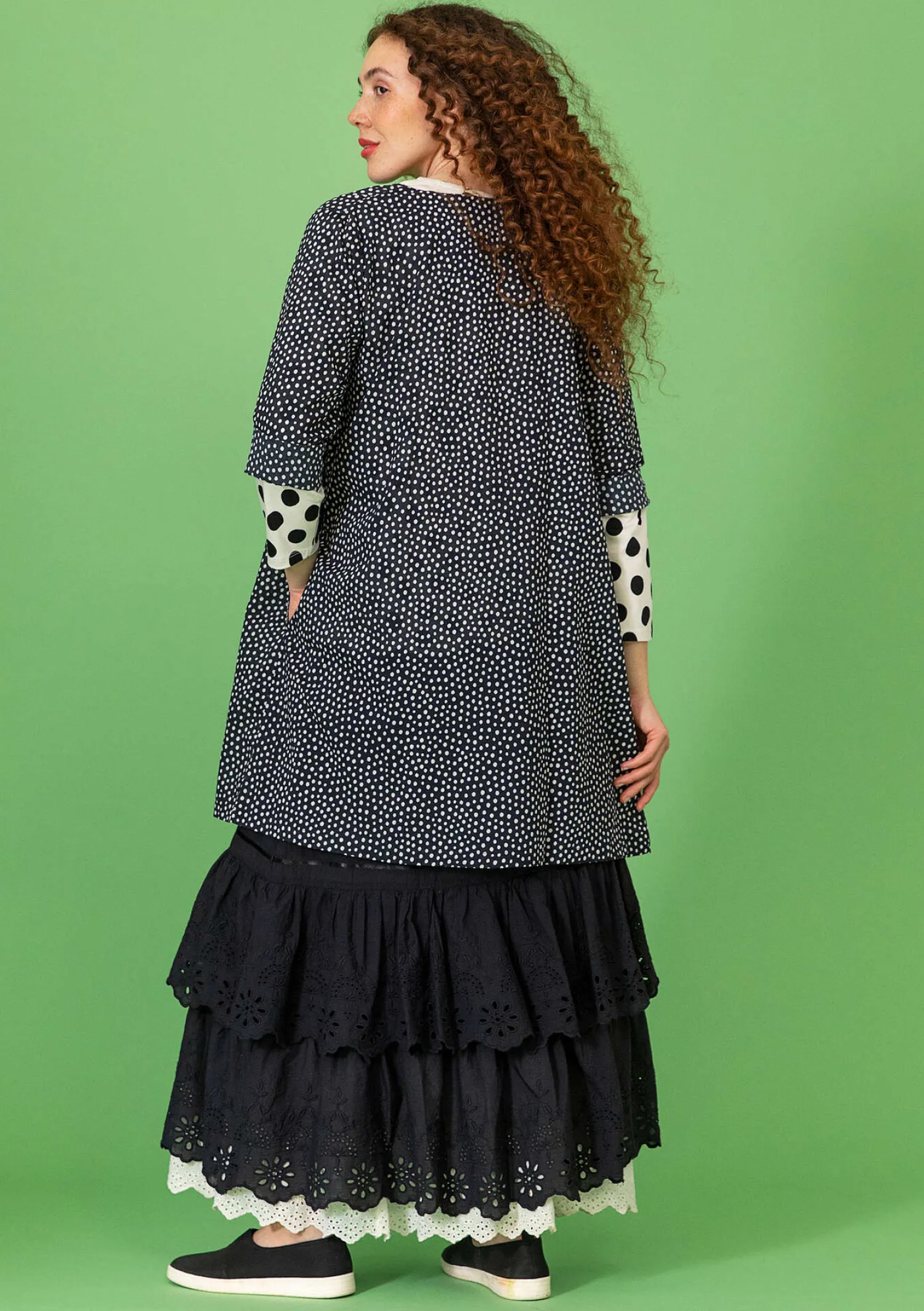 Cheap Gudrun Sjödén Webtunika „Monika“ aus Bio-Baumwolle schwarz