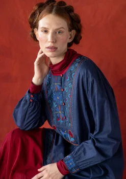 Fashion Gudrun Sjödén Webtunika „Wanja“ aus Bio-Baumwolle mohn