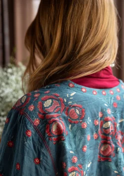 Outlet Gudrun Sjödén Wendejacke „Asta“ aus Bio-Baumwolle indigogrün