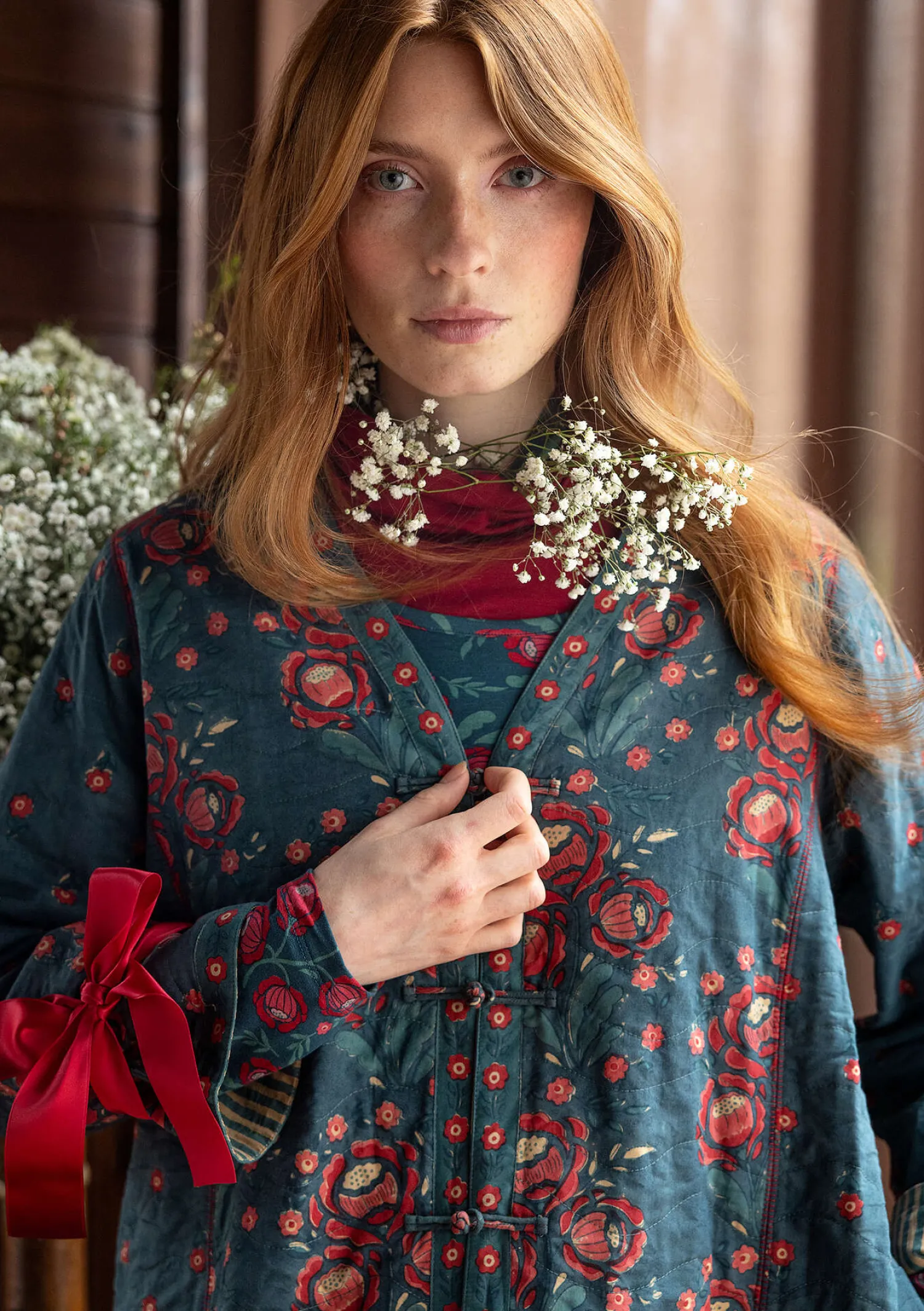 Store Gudrun Sjödén Wendejacke „Asta“ aus Bio-Baumwolle indigogrün