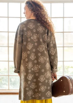 Fashion Gudrun Sjödén Wendemantel „Aria“ aus gefilztem Wollstrick lehm