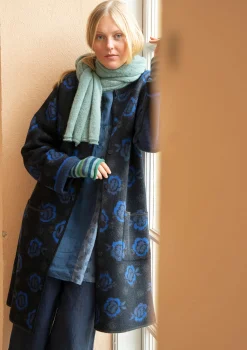 Best Gudrun Sjödén Wendemantel „Aria“ aus gefilztem Wollstrick curryrot