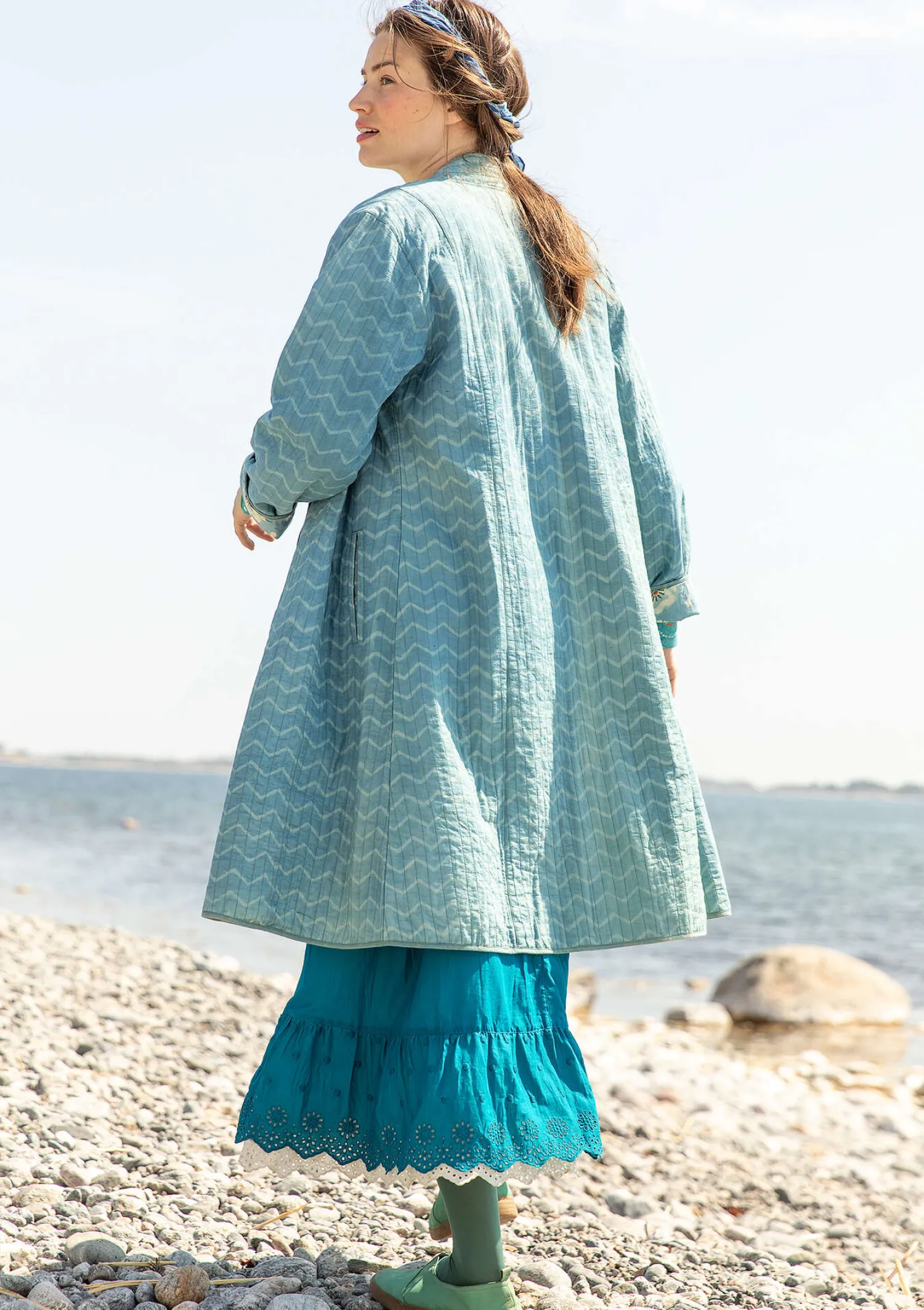 Cheap Gudrun Sjödén Wendemantel „Kavita“ aus Bio-Baumwolle henna