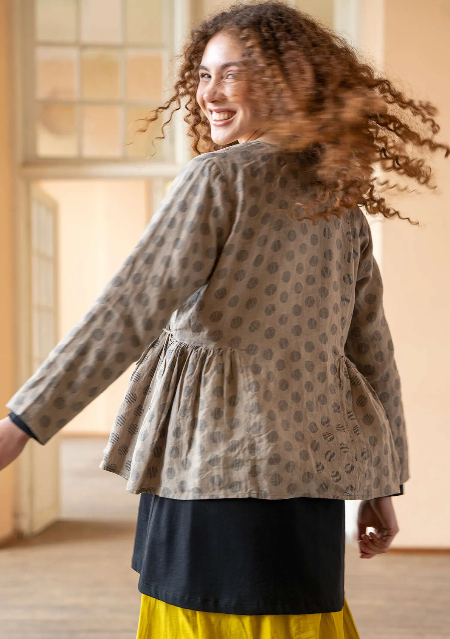 Flash Sale Gudrun Sjödén Wickelbluse „Piccolo“ aus Leinen ziegel